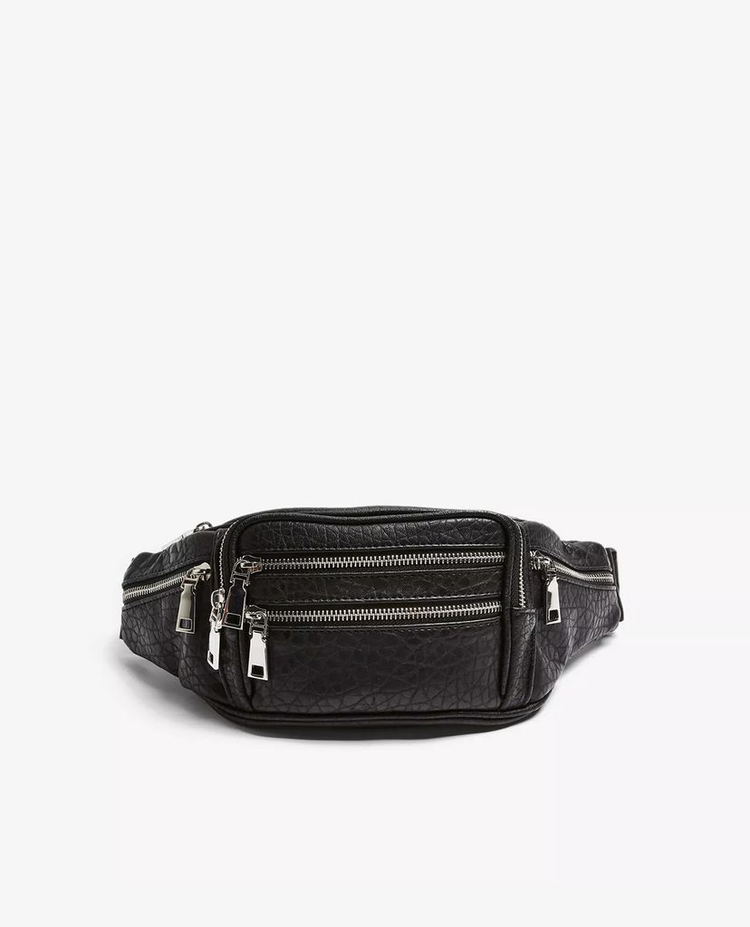 TOPSHOP - Túi bao tử nữ TUMBLED Black PU