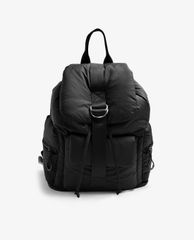 TOPSHOP - Balo nữ phối dây rút CONSIDERED Black Ring Nylon