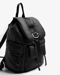 TOPSHOP - Balo nữ phối dây rút CONSIDERED Black Ring Nylon