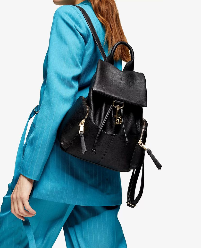 TOPSHOP - Balo nữ dây rút Black Dogclip