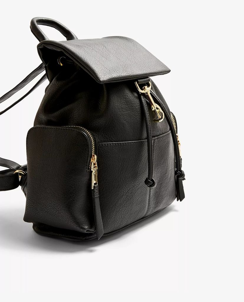 TOPSHOP - Balo nữ dây rút Black Dogclip