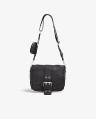 TOPSHOP - Túi đeo chéo nữ chữ nhật CONSIDERED Black Buckle Nylon