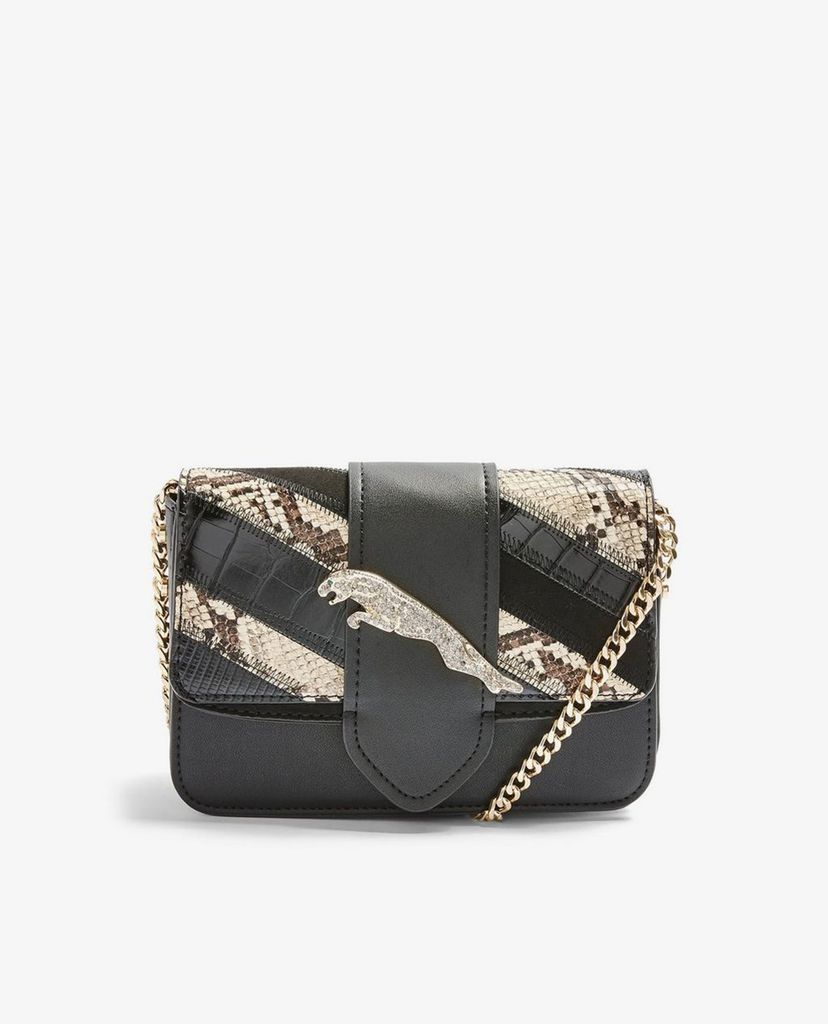 TOPSHOP - Túi đeo chéo nữ chữ nhật Leap Leopard