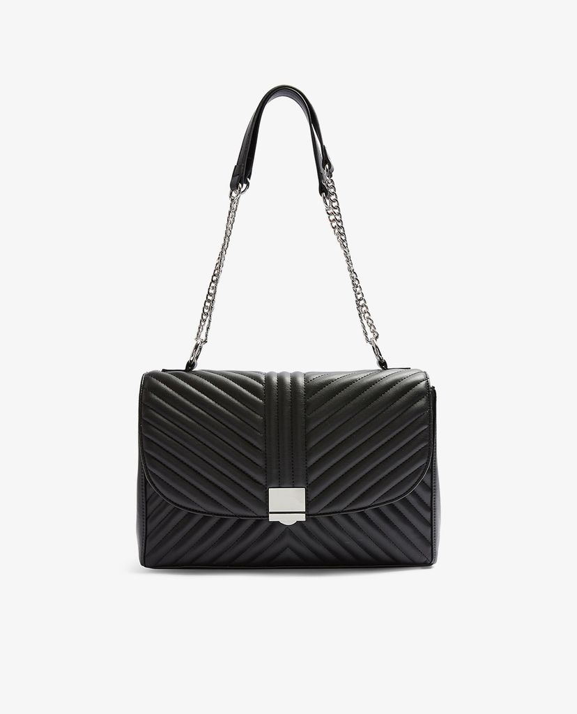 TOPSHOP - Túi đeo vai nữ phom chữ nhật SOFIA Black Quilted
