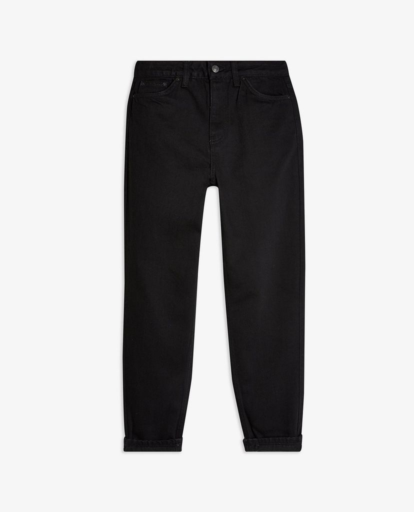 TOPSHOP - Quần jeans nữ lưng cao PETITE Black Mom