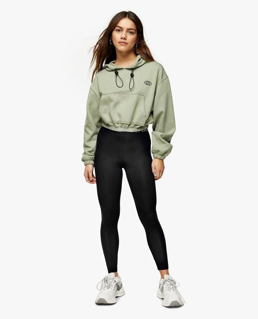 TOPSHOP - Quần leggings lưng cao PETITE Black