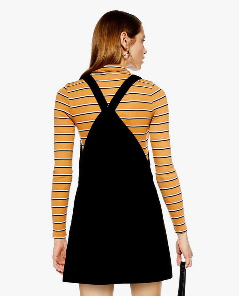 TOPSHOP - Đầm yếm mini hai dây PETITE Zip Corduroy Pocket