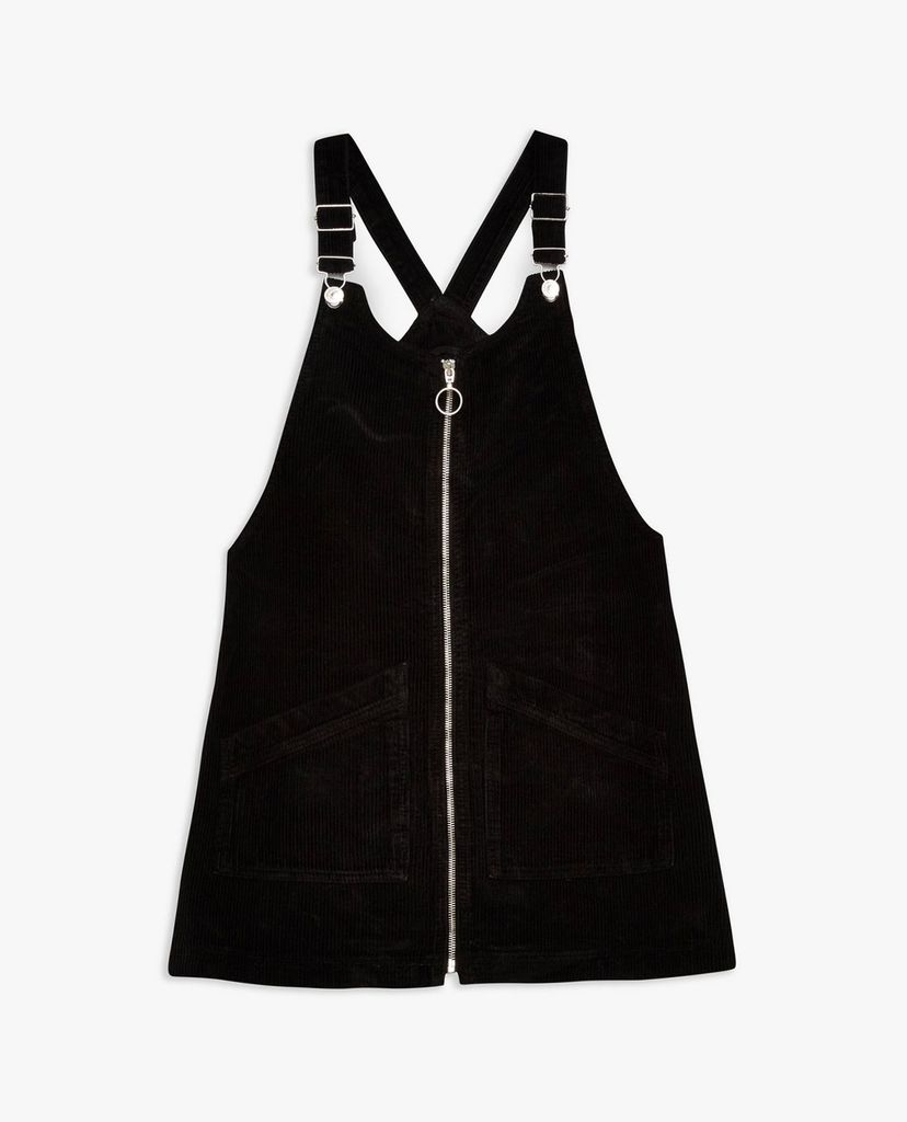TOPSHOP - Đầm yếm mini hai dây PETITE Zip Corduroy Pocket