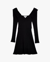 TOPSHOP - Đầm mini cổ vuông tay dài Ruffle Skater
