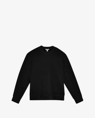 TOPSHOP - Áo sweatshirt nữ cổ tròn tay dài Black Flatlock Oversized