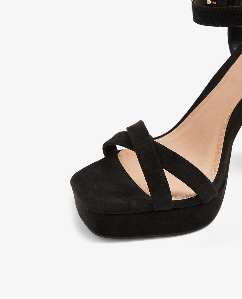 TOPSHOP - Giày cao gót quai chéo SIENNA Black Platform