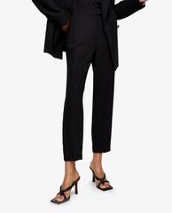 TOPSHOP - Quần kiểu nữ lưng cao phom suông Black Diamante