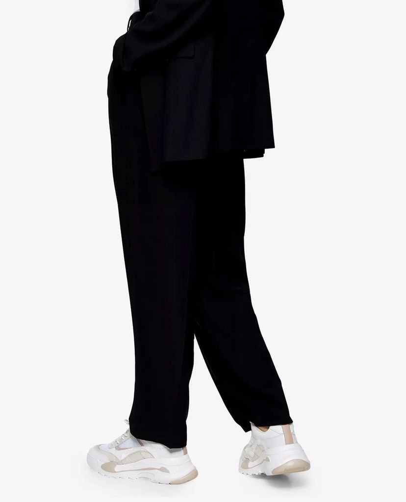 TOPSHOP - Quần tây nữ ống suông Black Twill Suit Peg