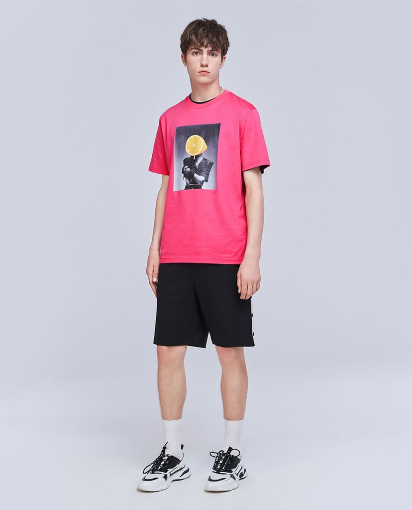 Áo thun nam cổ tròn Printed Cotton