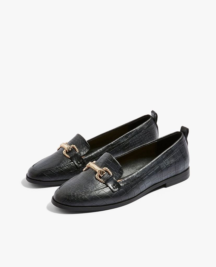 TOPSHOP - Giày đế bệt nữ mũi nhọn LACEY Trim Loafers
