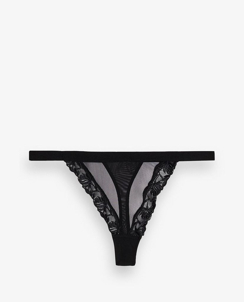 TOPSHOP - Quần lọt khe nữ Black Mesh