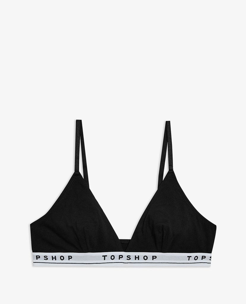 TOPSHOP - Áo bra nữ Black Branded Jersey