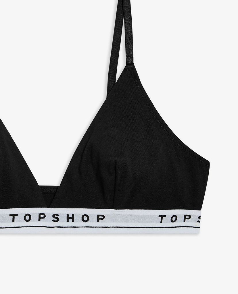 TOPSHOP - Áo bra nữ Black Branded Jersey