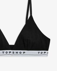 TOPSHOP - Áo bra nữ Black Branded Jersey