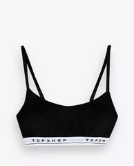 TOPSHOP - Áo bra nữ hai dây Black Branded Padded