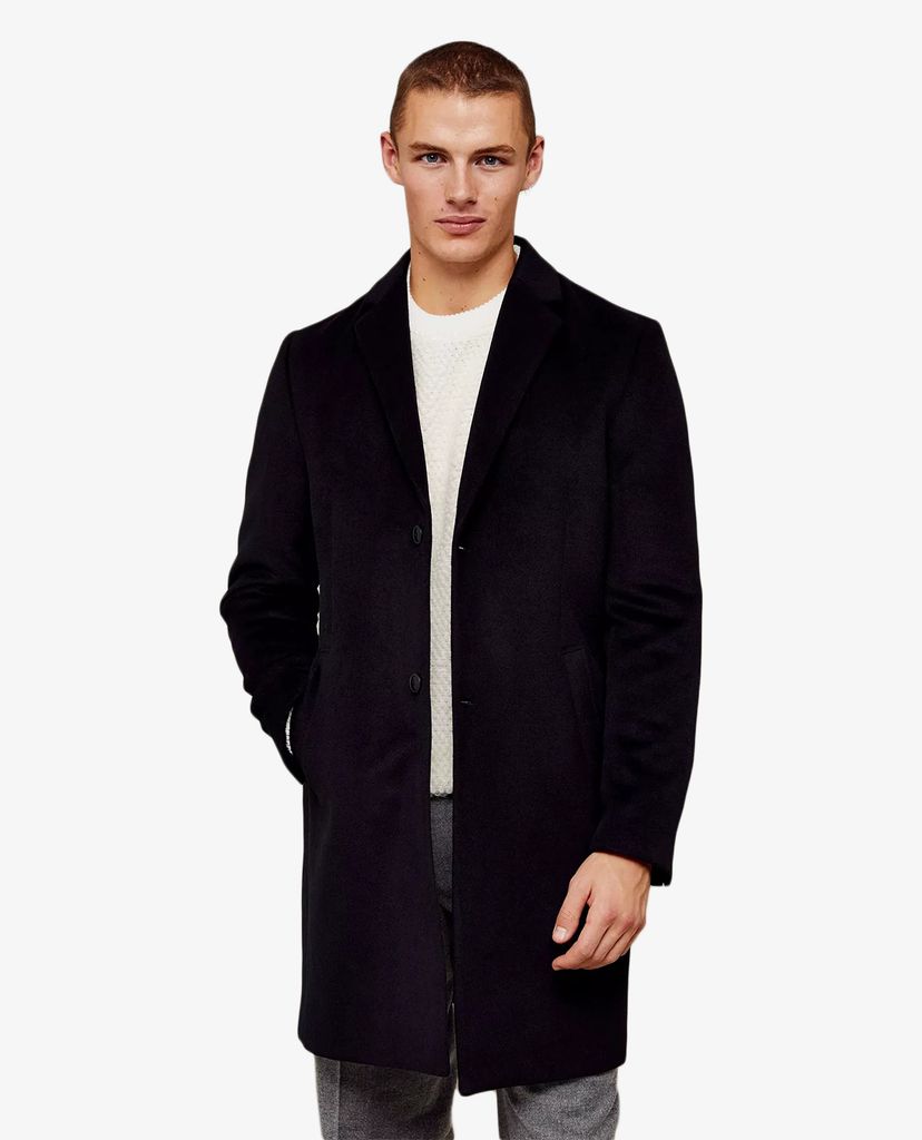 TOPMAN - Áo blazer nam phối nút CONSIDERED Black Classic Fit