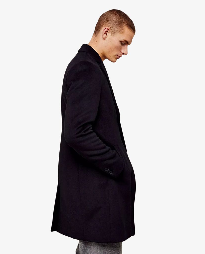 TOPMAN - Áo blazer nam phối nút CONSIDERED Black Classic Fit