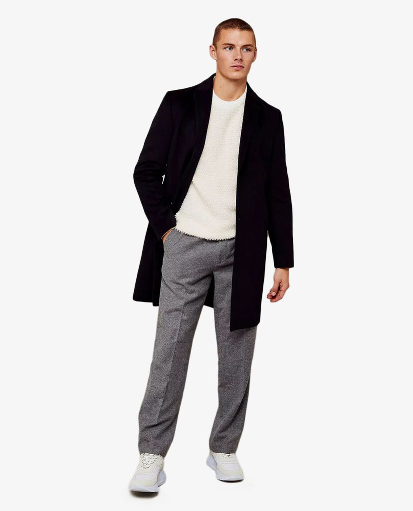 TOPMAN - Áo blazer nam phối nút CONSIDERED Black Classic Fit