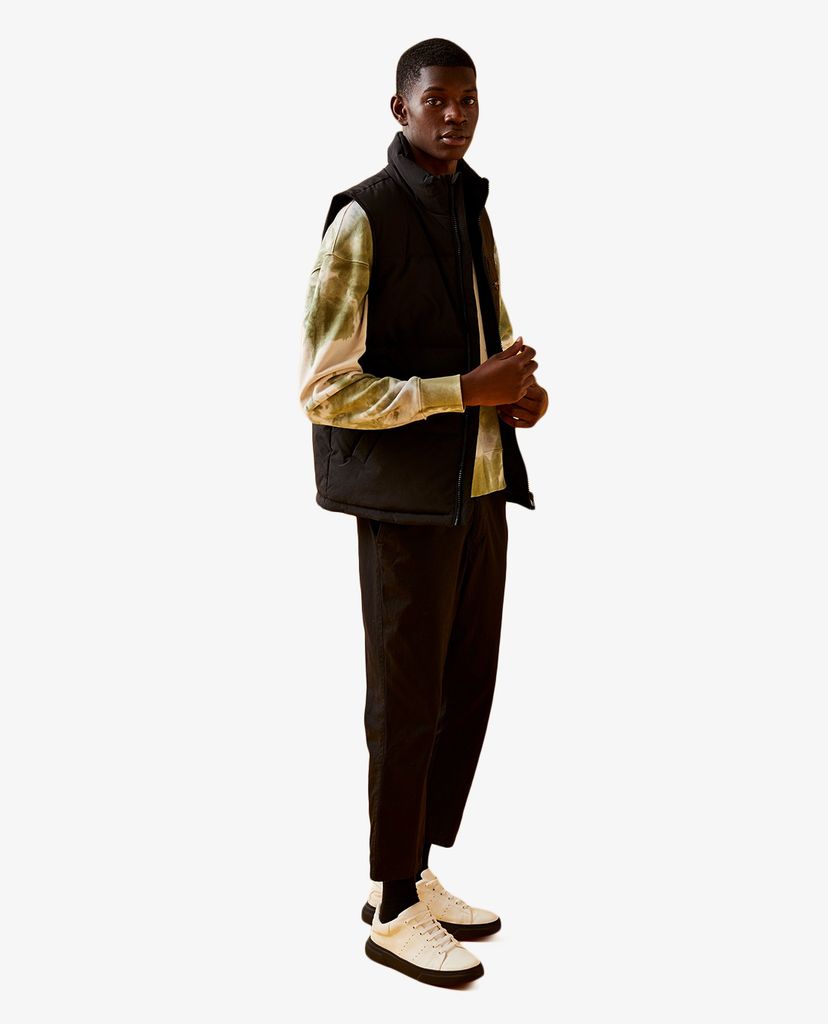 TOPMAN - Áo khoác kiểu nam không tay CONSIDERED Black Gilet