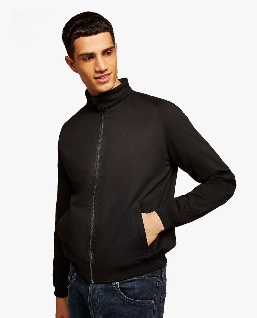 TOPMAN - Áo khoác nam tay dài Black Harrington