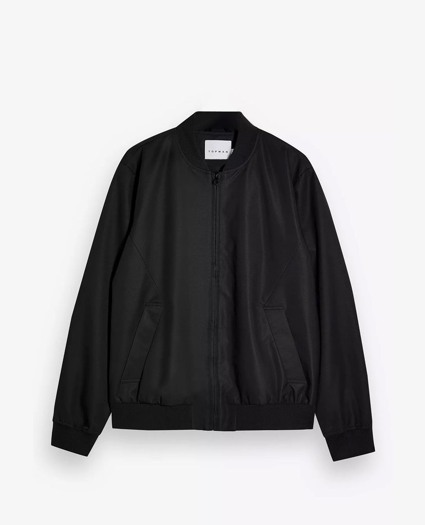 TOPMAN - Áo khoác nam bomber CONSIDERED Black