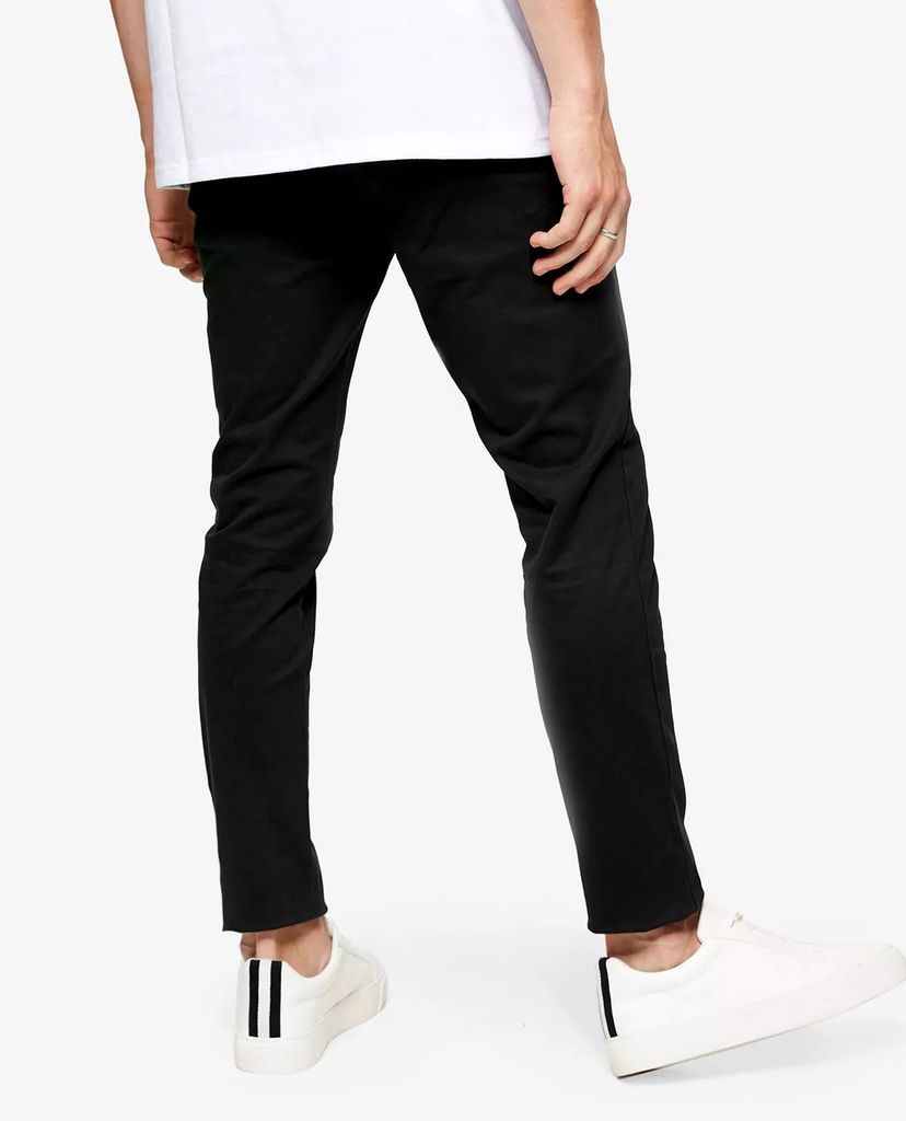 TOPMAN - Quần kiểu nam phom skinny Black Organic Cotton Chinos