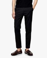 TOPMAN - Quần tây nam phom suông Considered Black Recycled