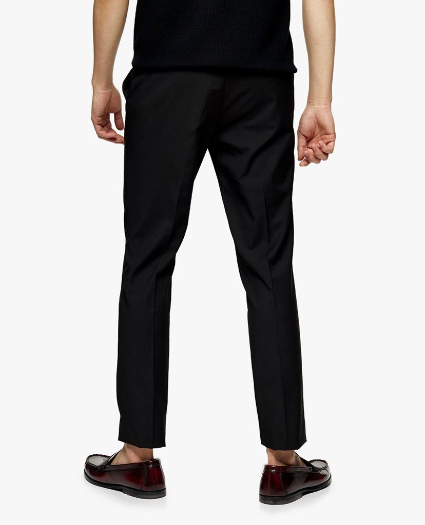 TOPMAN - Quần tây nam phom suông Considered Black Recycled