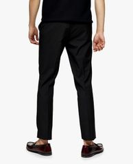 TOPMAN - Quần tây nam phom suông Considered Black Recycled