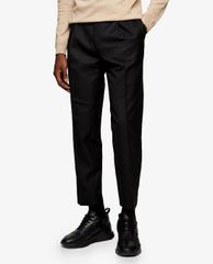 TOPMAN - Quần tây nam phom suông Black Twill Tapered