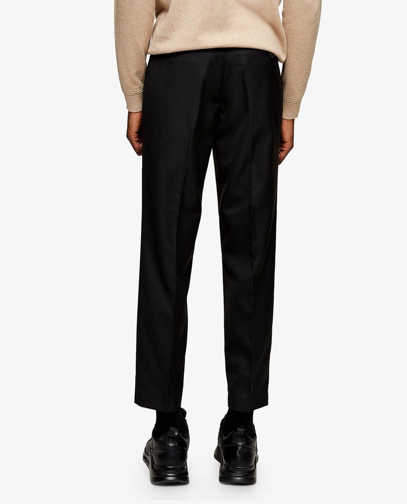 TOPMAN - Quần tây nam phom suông Black Twill Tapered