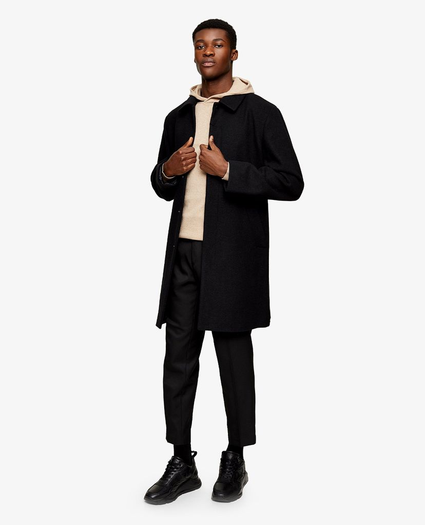 TOPMAN - Quần tây nam phom suông Black Twill Tapered