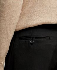 TOPMAN - Quần tây nam phom suông Black Twill Tapered