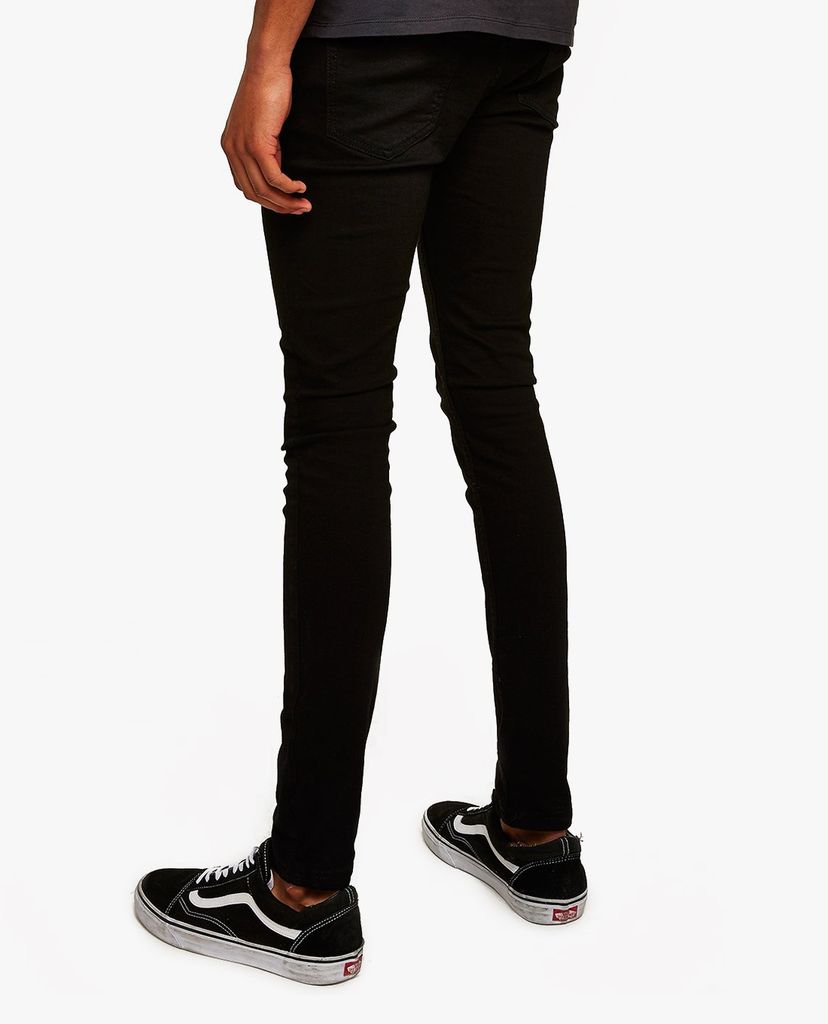 TOPMAN - Quần jeans nam phom skinny Black Coated Spray On