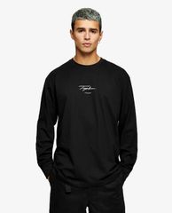 TOPMAN - Áo thun nam cổ tròn tay dài Back Print