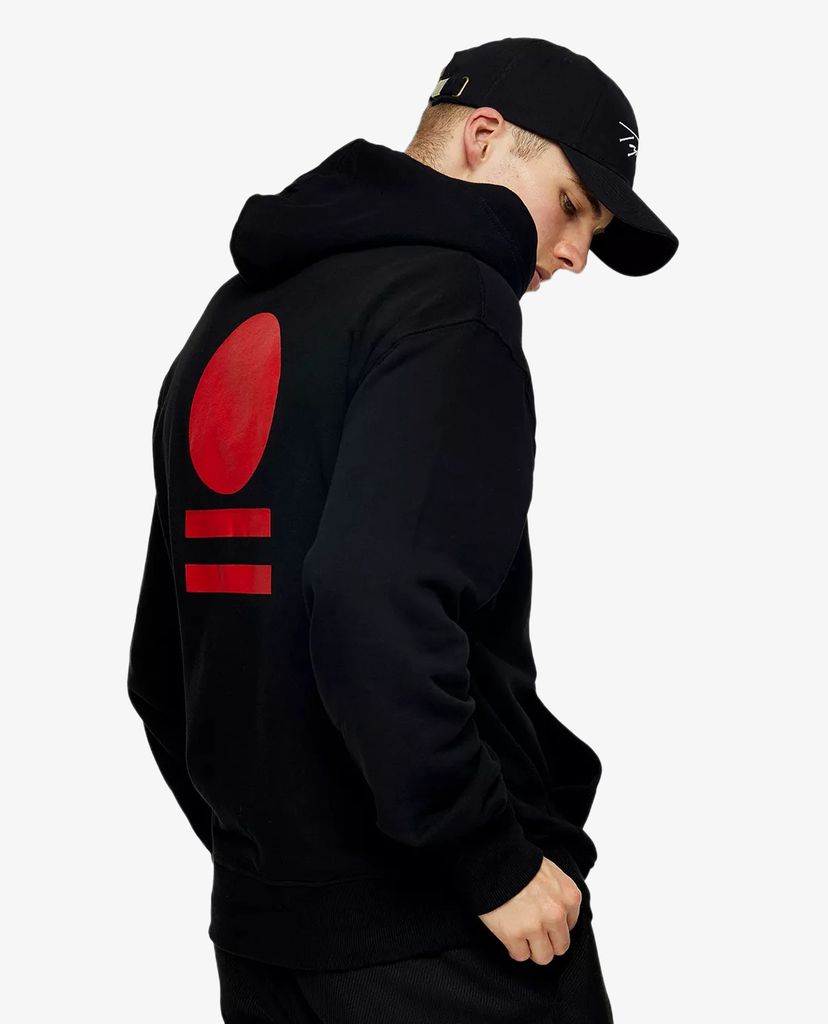 TOPMAN - Áo hoodie nam Tokyo In Black