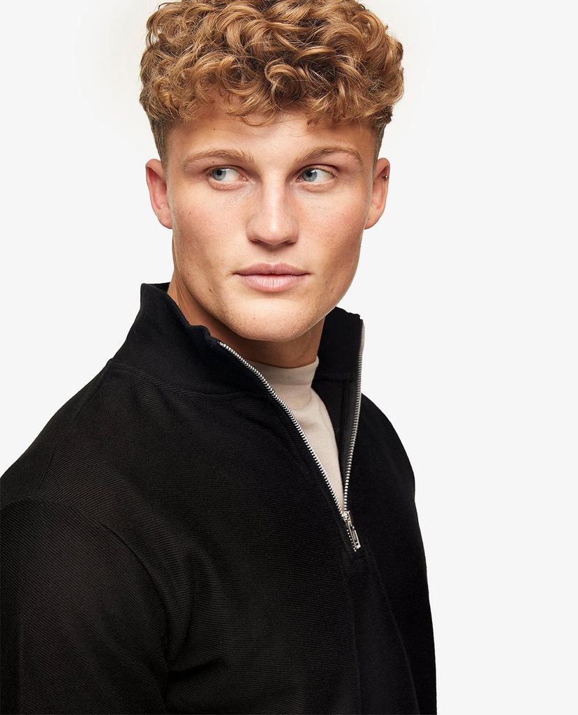 TOPMAN - Áo khoác kiểu nam cổ trụ phối khóa kéo kim loại