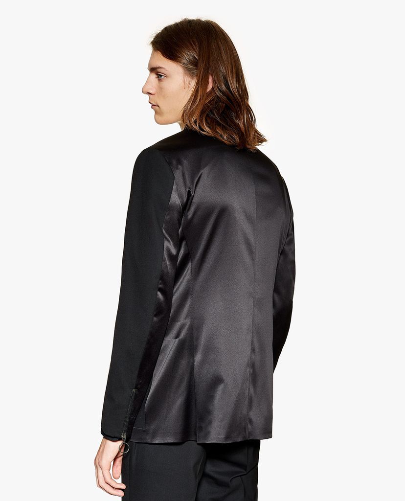 TOPMAN - Áo blazer nam phom ôm Black Slim Fit