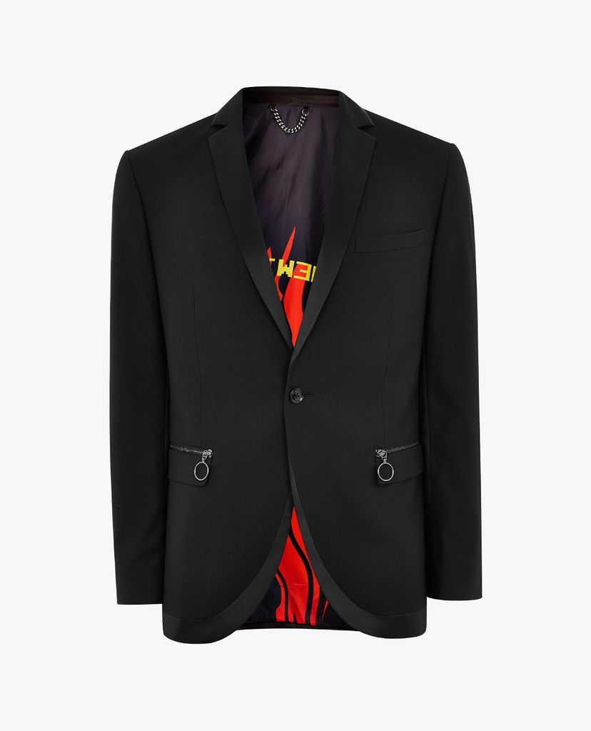 TOPMAN - Áo blazer nam phom ôm Black Slim Fit