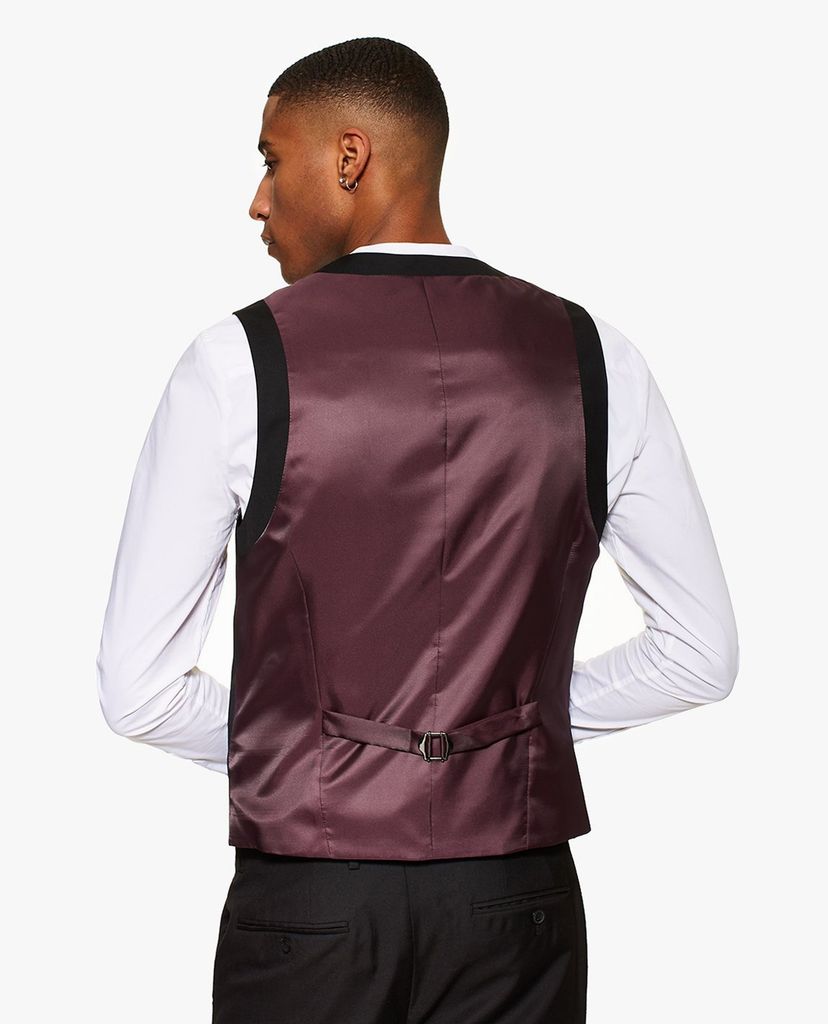 TOPMAN - Áo ghile nam phom ôm Black Skinny Fit