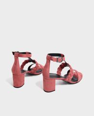 CHARLES & KEITH - Giày cao gót hở mũi đế trụ Braid Detail Caged