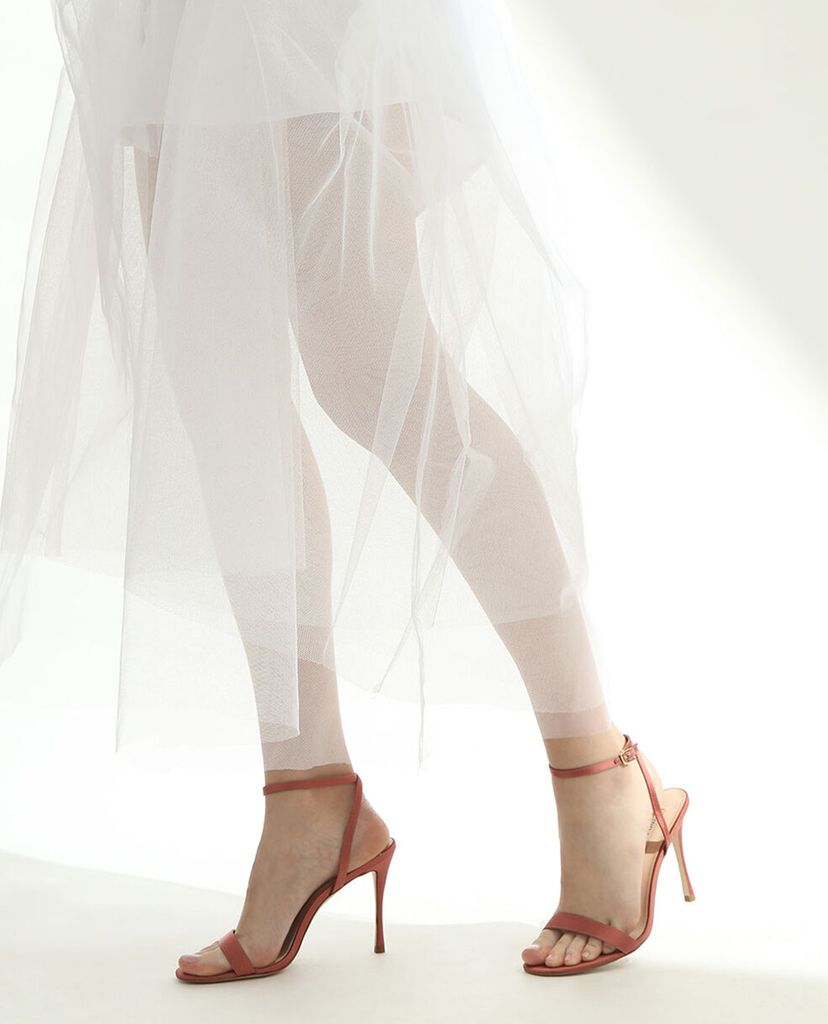 CHARLES & KEITH - Giày cao gót hở mũi Satin Stiletto