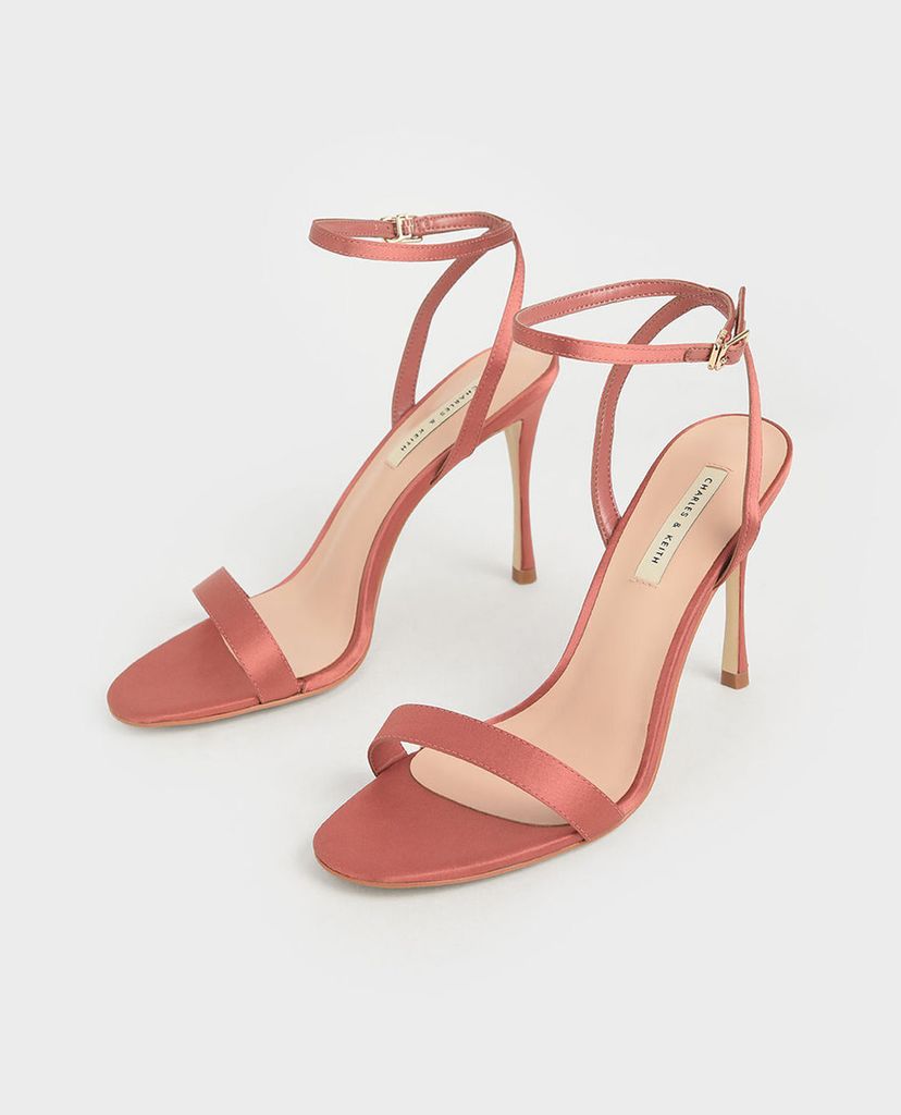 CHARLES & KEITH - Giày cao gót hở mũi Satin Stiletto