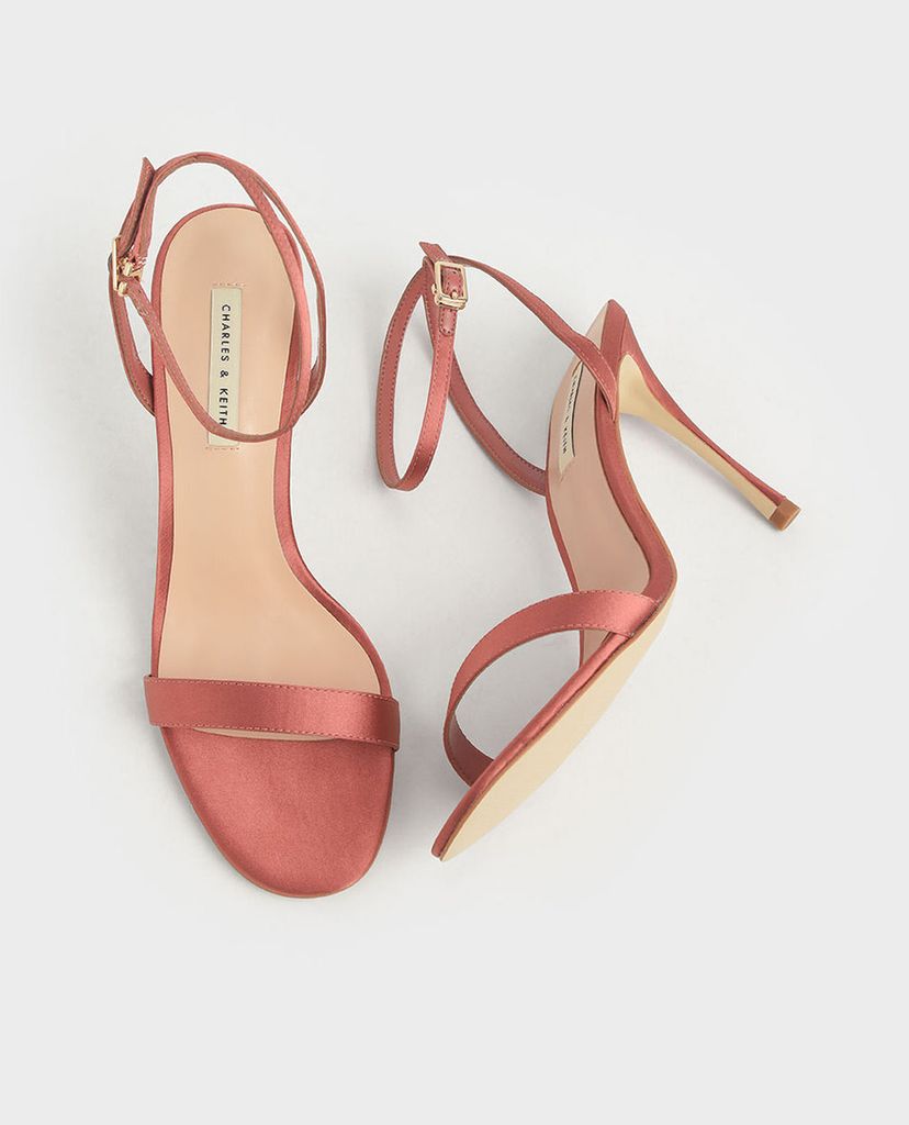 CHARLES & KEITH - Giày cao gót hở mũi Satin Stiletto