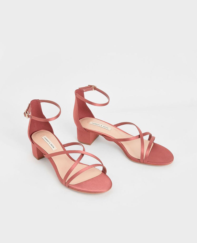 CHARLES & KEITH - Giày sandals cao gót Glitter Strappy
